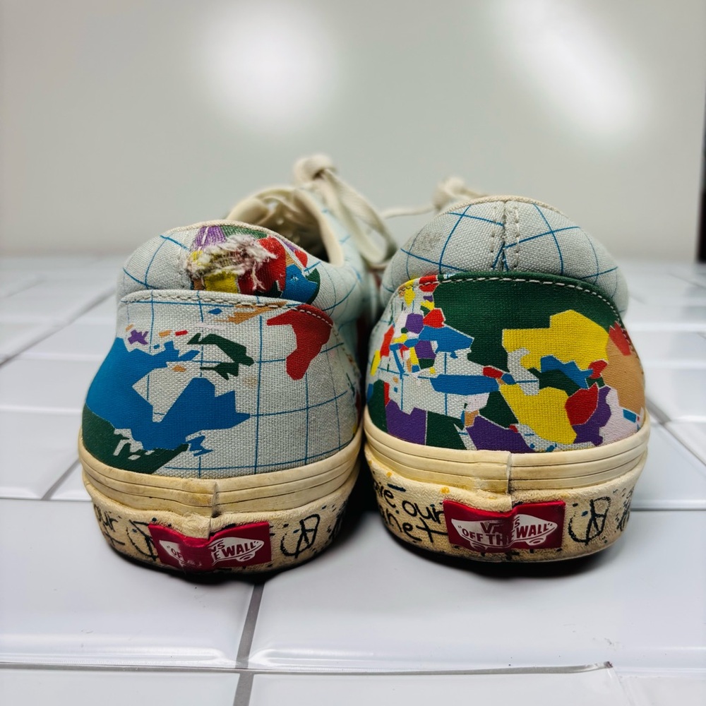 VANS Era Canvas Save Our Planet World Map Sneakers Shoes size 12 - Picture 6 of 14